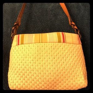 Fossil Faux Straw Shoulder Bag